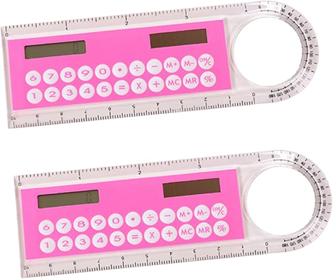 Cute Calculator Ruler 10cm School Supplies For Kids 2 Pieces Random Color - Image 1