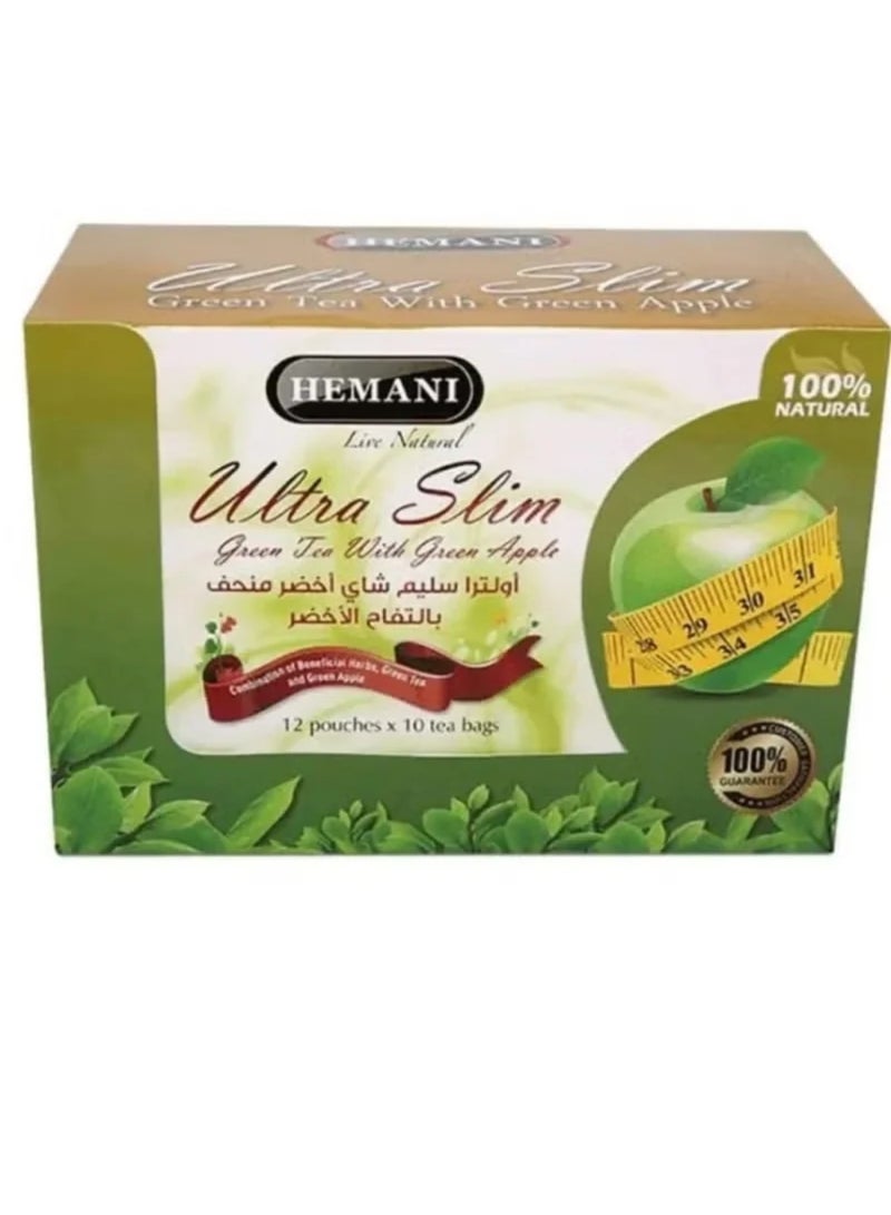 HEMANI Ultra Slim Green Tea with Green Apple (12 Pieces Full Carton) - Image 2