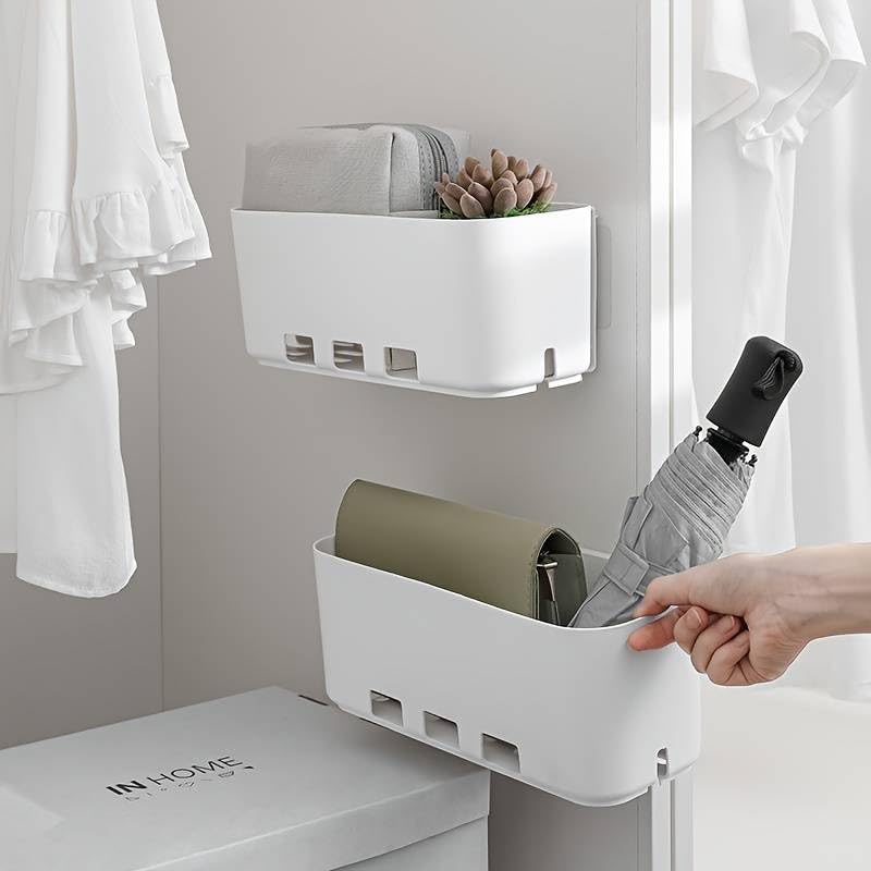 Fayby Plastic Wall Mounted Kitchen Drawer Shelf Cabinet Side Hanging Storage Box Home Organization Storage Kitchen Utility Organizer Compact Space Saver Bathroom Essentials 1 Pcs - Image 4