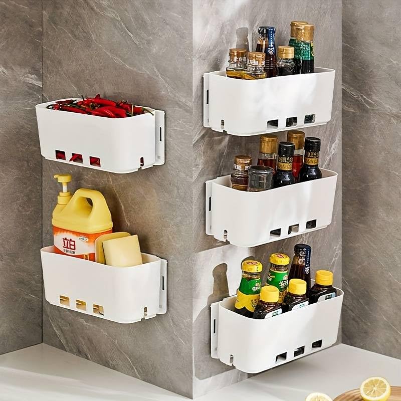 Fayby Plastic Wall Mounted Kitchen Drawer Shelf Cabinet Side Hanging Storage Box Home Organization Storage Kitchen Utility Organizer Compact Space Saver Bathroom Essentials 1 Pcs - Image 3