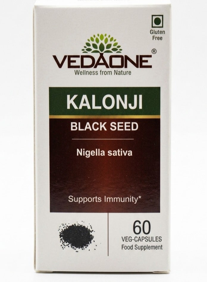VEDAONE Kalonji Black Seed Supplement 60 Veg Capsules - Image 1