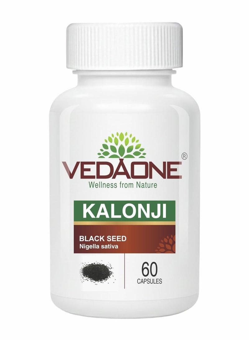 VEDAONE Kalonji Black Seed Supplement 60 Veg Capsules - Image 2