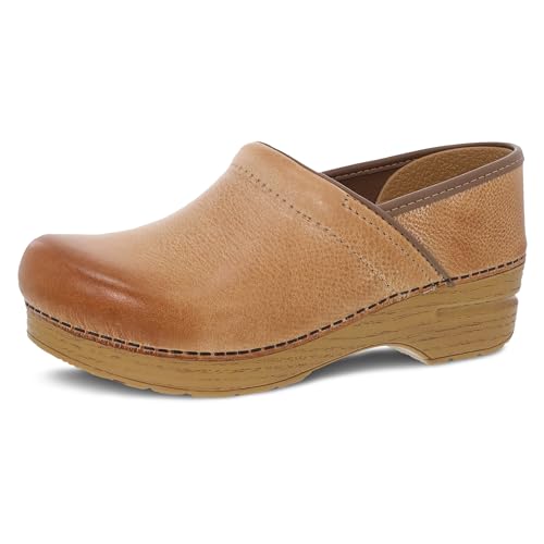Dansko Women’s Professional Slip-On Clogs –Rocker Sole and Arch Support for Comfort-Ideal for Nursing, Food Service, Healthcare Honey Distressed 9.5-10 M US - Image 1
