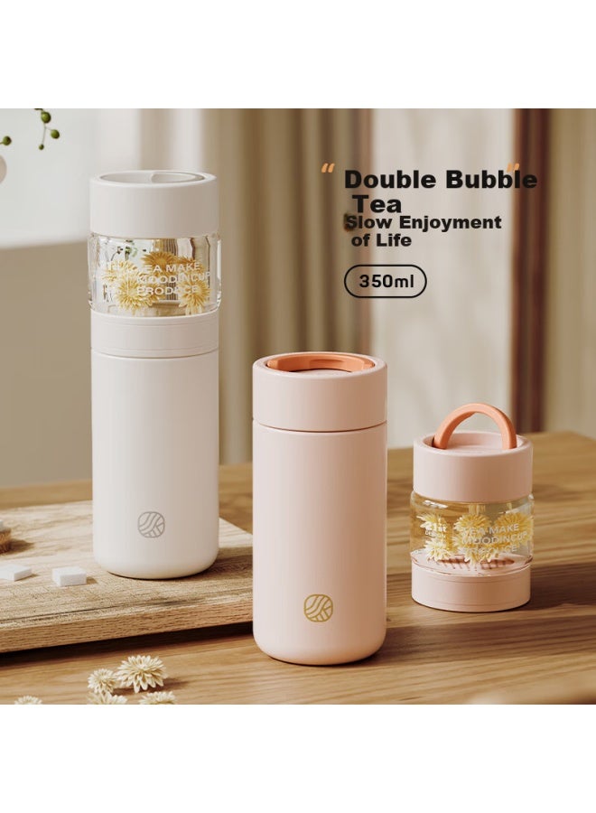 Relea Tea Infuser Mug, Insulated Cup With Separate Tea Compartment, Water Bottle For Women And Students, Ceramic Inner Liner, 316l Stainless Steel, Birthday Gift - Image 2
