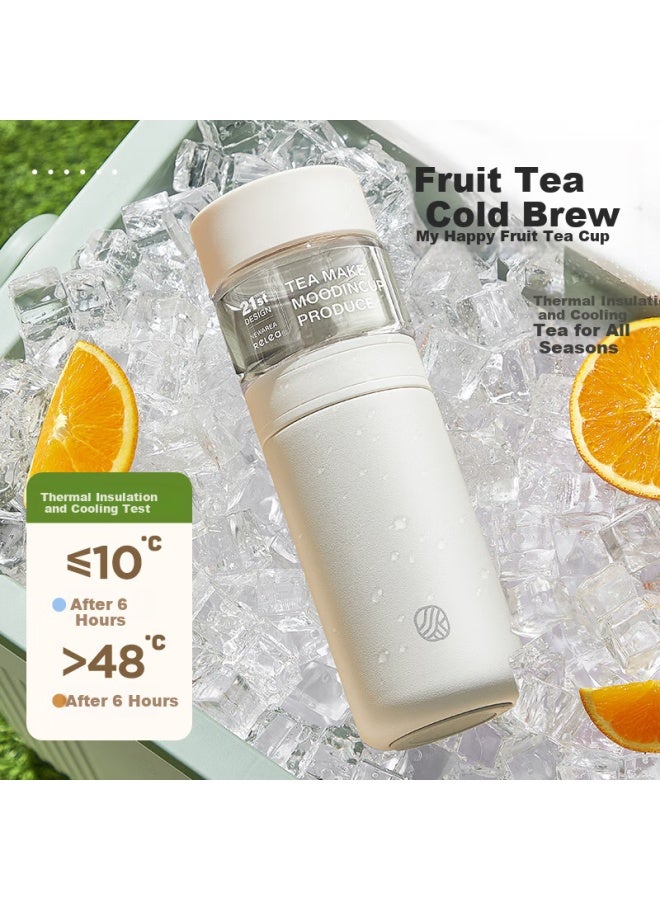 Relea Tea Infuser Mug, Insulated Cup With Separate Tea Compartment, Water Bottle For Women And Students, Ceramic Inner Liner, 316l Stainless Steel, Birthday Gift - Image 4