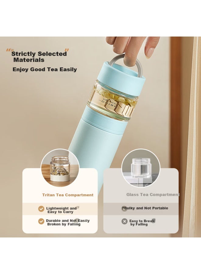 Relea Tea Infuser Mug, Insulated Cup With Separate Tea Compartment, Water Bottle For Women And Students, Ceramic Inner Liner, 316l Stainless Steel, Birthday Gift - Image 5