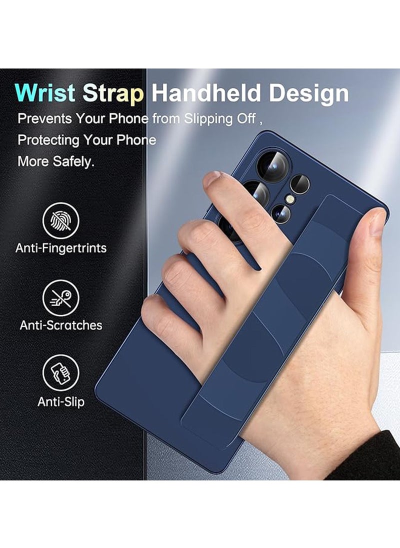 X-level for Samsung Galaxy S25 Ultra Case Silicone Wristband Handle Cover,Standing Grip Phone Case (Blue)  - Image 3
