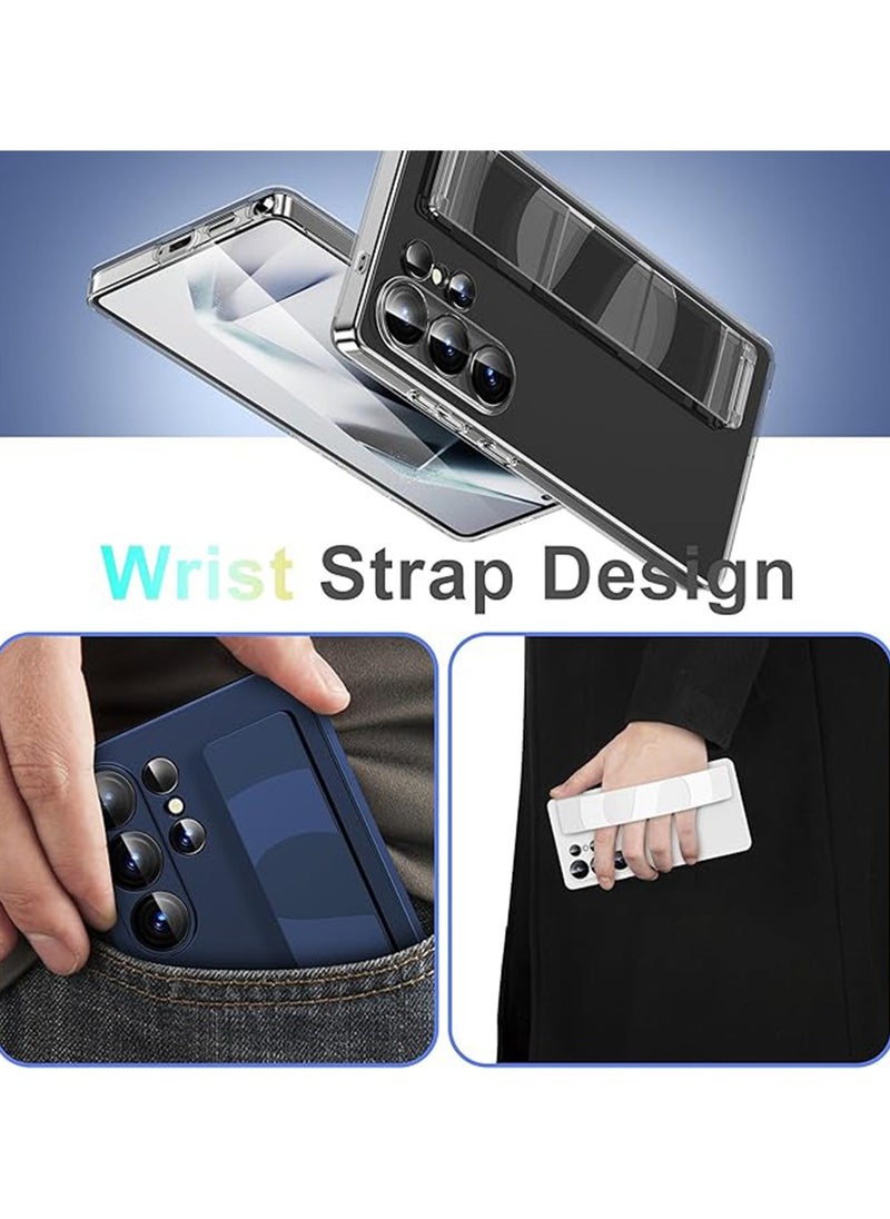 X-level for Samsung Galaxy S25 Ultra Case Silicone Wristband Handle Cover,Standing Grip Phone Case (Blue)  - Image 5
