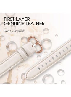 SWEES Leather Band Compatible for Apple Watch 38mm 40mm 41mm, Slim Thin Dressy Elegant Genuine Leather Strap Compatible for iWatch Series 8, 7, 6, 5, 4, 3, 2, 1, SE, Sport & Edition Women Lightbrown  - Image 2