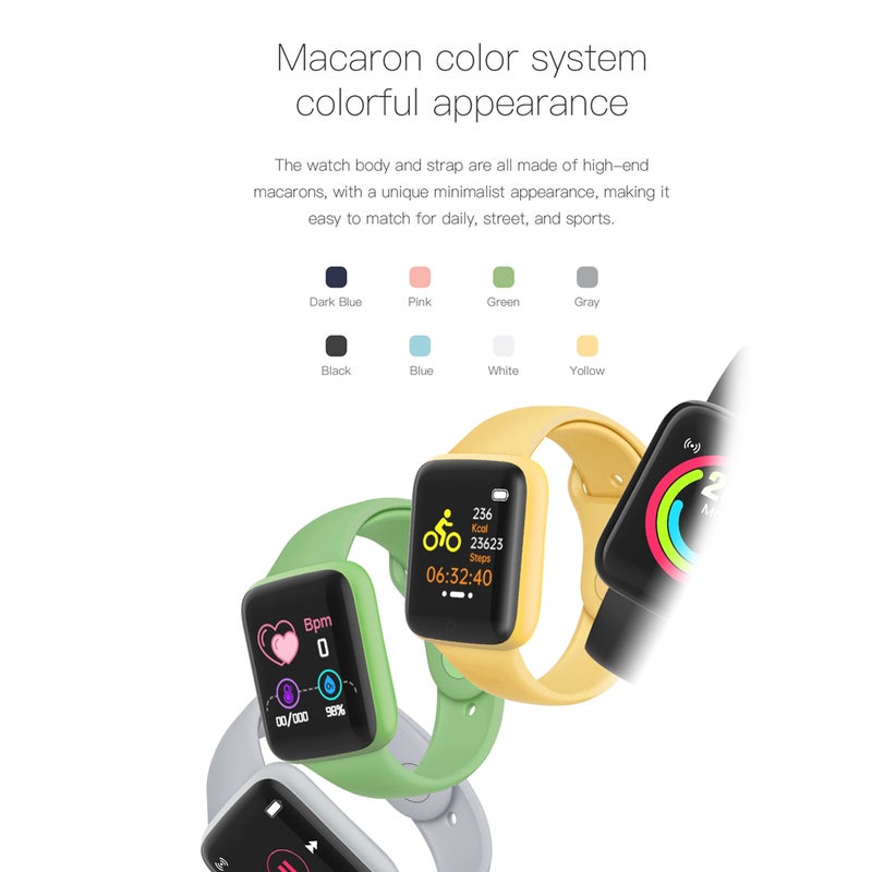 Y68 1.44in Intelligent Watches Heart Rate Monitoring Watch Sports Watches Wristband Waterproof Smartwatch - Image 3