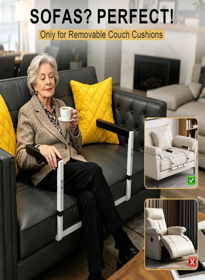 Support Way Stand Assist Rail for Couch, Adjustable Couch & Sofa Standing Support with Extra-Wide Stable Base, Safety Grab Bar for Seniors, Patients, 300lbs Capacity Sitting and Standing Assistance for Home Use - Image 4