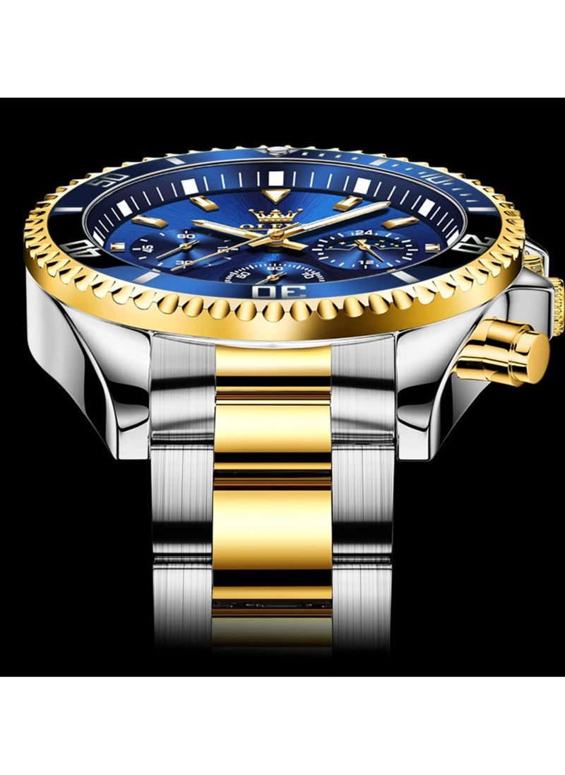 OLEVS OLEVS Mens Watches Minimalist Ultra Thin Fashion Casual Analog Quartz Date Watch Waterproof Slim Simple Big Face Dress Wrist Watch for Men  - Image 2