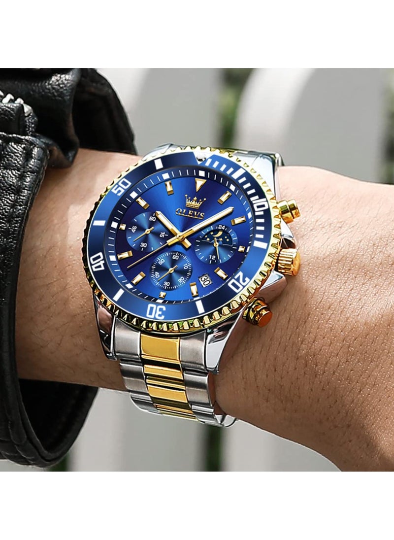 OLEVS OLEVS Mens Watches Minimalist Ultra Thin Fashion Casual Analog Quartz Date Watch Waterproof Slim Simple Big Face Dress Wrist Watch for Men  - Image 3