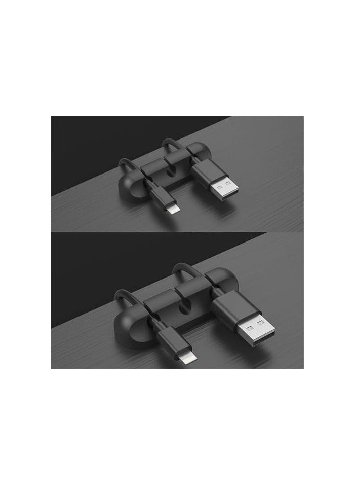 Green Tiger Cable Clips Organizer, Silicone Adhesive Hooks for Power Cords and Charging Cables, USB Cord Management or TV PC Laptop Home Office - Image 2