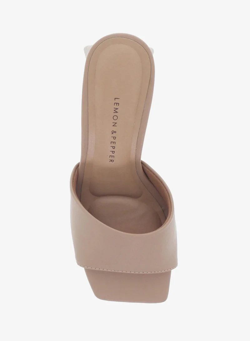 VIZZANO Nude High Heels Sandals with Back Strap – Elegant sling Back Heels for Girls & Ladies for Women | Best Price UAE