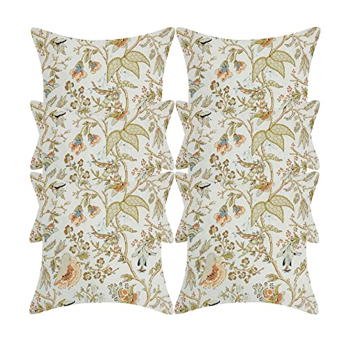 Texstylers Multicolor Small Size 12x12 Inch Set of 6 Pcss All Over Jaipur Print Pure Cotton Cushion Cover Reversible 10
