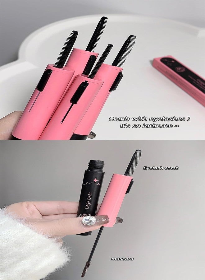 Gege Bear Attractive Long and Slender Mascara - Waterproof, Smudge-Proof & Long-Lasting | Ultra-Fine 2.5mm Brush for Precise Lash Definition | Volumizing, Curling & Lengthening Mascara for Natural & Dramatic Looks | High-Pigment Black & Brown Color for Stunning Eye Makeup For Women (#02 BROWN, 3.5g) - Image 5