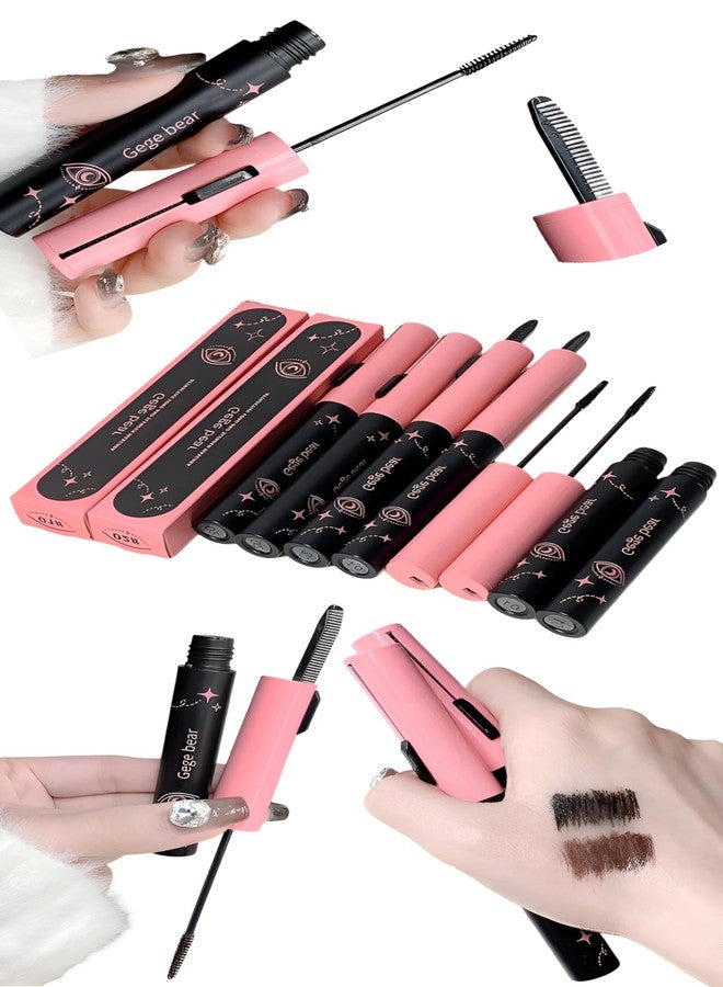 Gege Bear Attractive Long and Slender Mascara - Waterproof, Smudge-Proof & Long-Lasting | Ultra-Fine 2.5mm Brush for Precise Lash Definition | Volumizing, Curling & Lengthening Mascara for Natural & Dramatic Looks | High-Pigment Black & Brown Color for Stunning Eye Makeup For Women (#02 BROWN, 3.5g) - Image 1