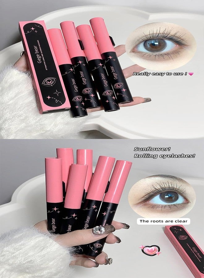Gege Bear Attractive Long and Slender Mascara - Waterproof, Smudge-Proof & Long-Lasting | Ultra-Fine 2.5mm Brush for Precise Lash Definition | Volumizing, Curling & Lengthening Mascara for Natural & Dramatic Looks | High-Pigment Black & Brown Color for Stunning Eye Makeup For Women (#02 BROWN, 3.5g) - Image 4