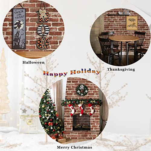 Hopeak Red Brick Wallpaper Self-Adhesive Peel and Stick Wallpaper Waterproof and Removable Good for Home Decoration and Furniture Renovation 17.5 x 118 Inch - Image 5