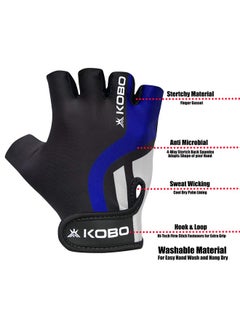 Kobo Kobo Leather WTG-26-LARGE Weight Lifting Gym Gloves Hand Protector for Fitness Training (Multicolour)  - Image 3