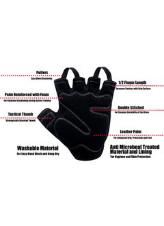 Kobo Kobo Leather WTG-26-LARGE Weight Lifting Gym Gloves Hand Protector for Fitness Training (Multicolour)  - Image 2