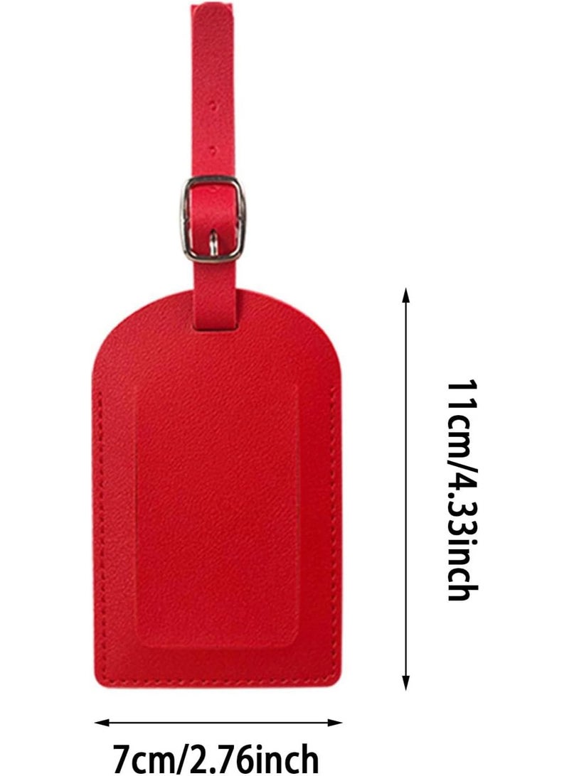 ٦ حزمة علامات أمتعة، علامات أمتعة مع لوحة رأسية قابلة للتعديل، علامات حقيبة سفر، علامات حقيبة سفر، أغطية خصوصية، وعلامات أسماء (٦ ألوان) - Image 2