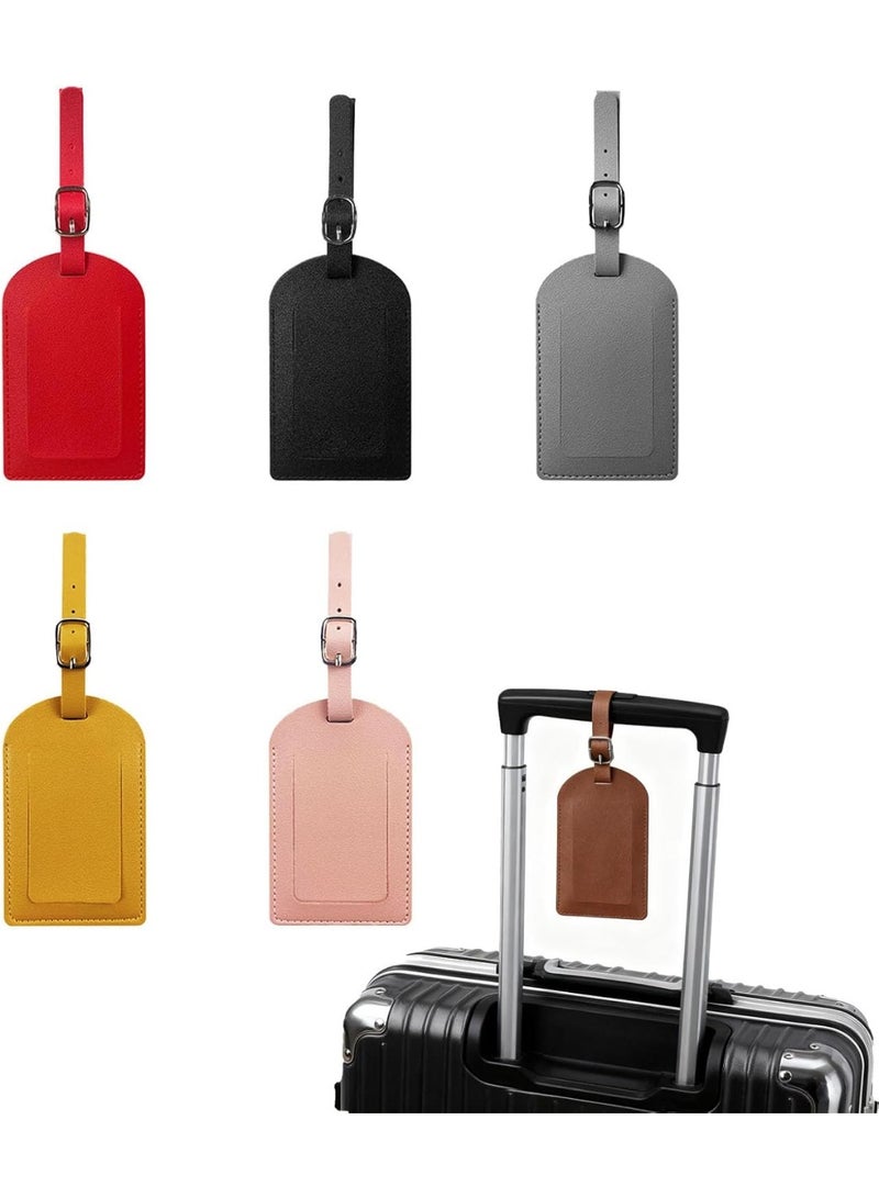٦ حزمة علامات أمتعة، علامات أمتعة مع لوحة رأسية قابلة للتعديل، علامات حقيبة سفر، علامات حقيبة سفر، أغطية خصوصية، وعلامات أسماء (٦ ألوان) - Image 1