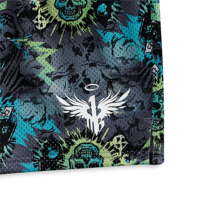 PUMA MELO Hive Mens Printed Basketball Shorts - Image 5
