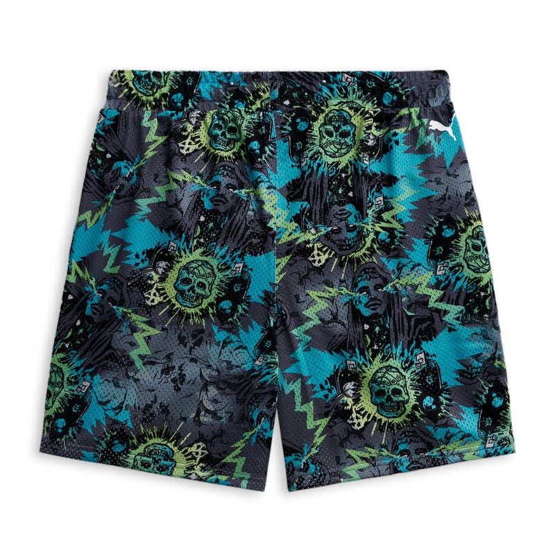 PUMA MELO Hive Mens Printed Basketball Shorts - Image 2
