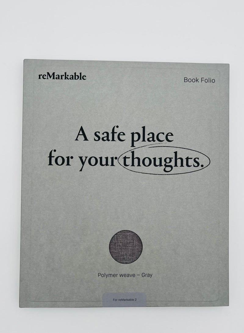 reMarkable Book Folio Polymer Weave Gray Cover for Remarkable 2 - Image 1