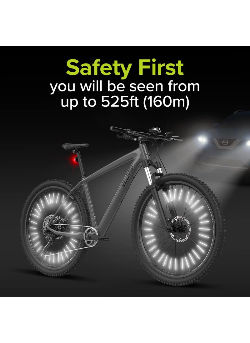 VELMIA VELMIA Bike Reflectors for Night Riding - 360° Visibility and Easy mounting I Spoke reflectors Made with 3M Scotchlite, Bicycle Spoke reflectors Bike Spoke Skins, Bike Spoke Lights, Reflective Spoke  - Image 2