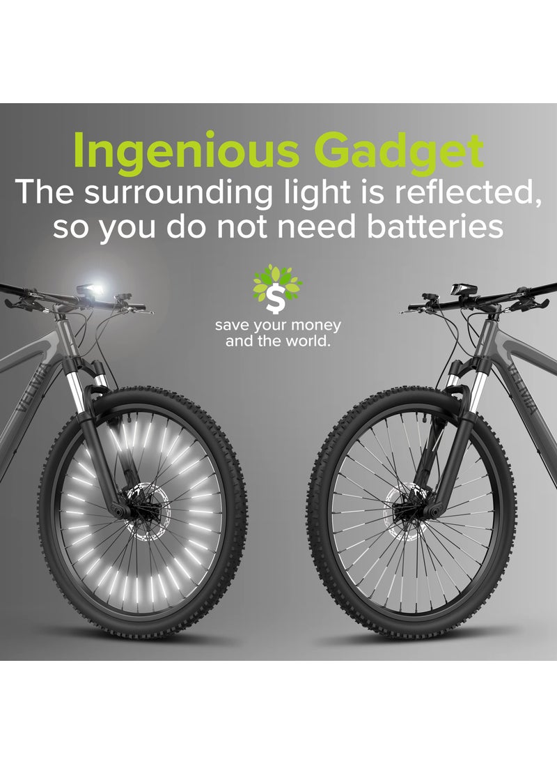 VELMIA VELMIA Bike Reflectors for Night Riding - 360° Visibility and Easy mounting I Spoke reflectors Made with 3M Scotchlite, Bicycle Spoke reflectors Bike Spoke Skins, Bike Spoke Lights, Reflective Spoke  - Image 4