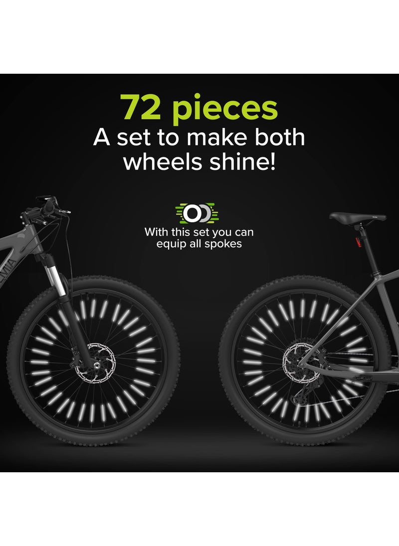 VELMIA VELMIA Bike Reflectors for Night Riding - 360° Visibility and Easy mounting I Spoke reflectors Made with 3M Scotchlite, Bicycle Spoke reflectors Bike Spoke Skins, Bike Spoke Lights, Reflective Spoke  - Image 3