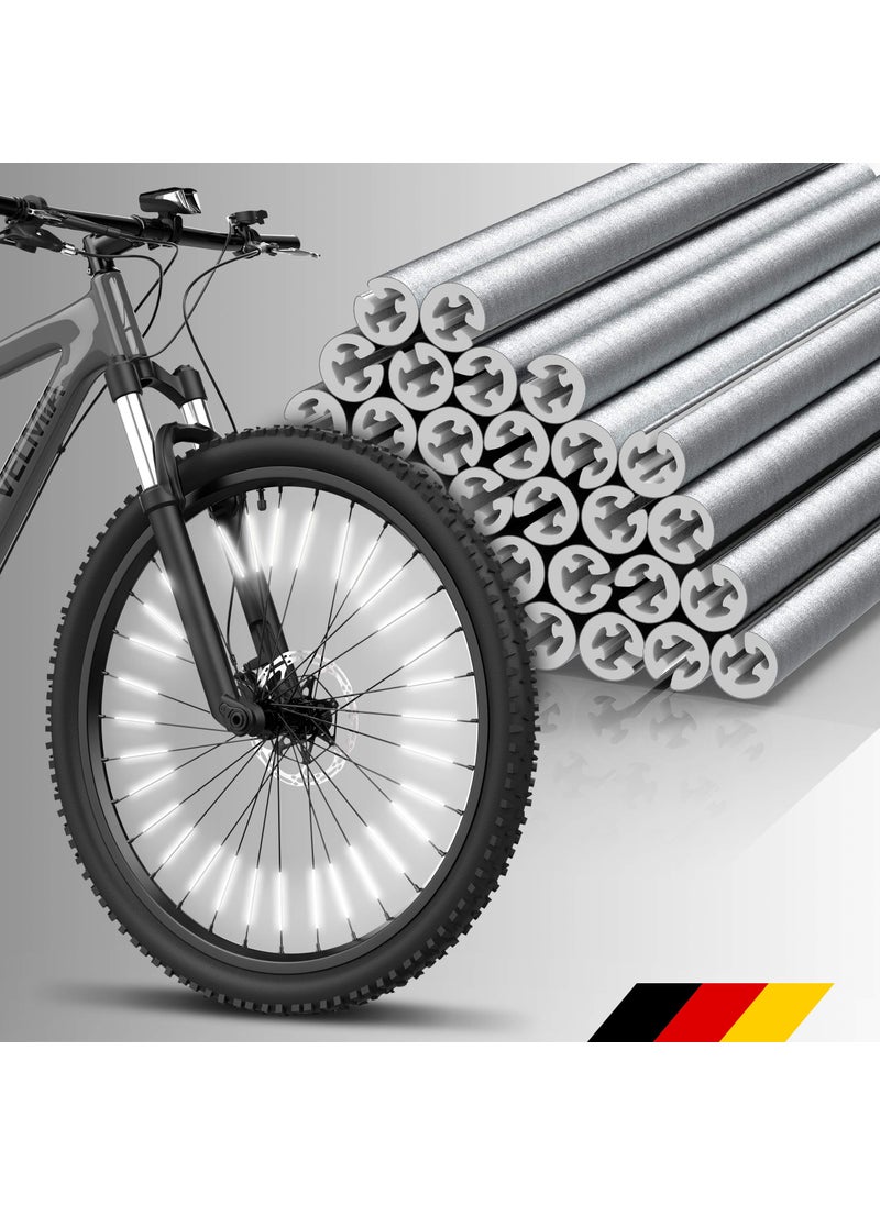 VELMIA VELMIA Bike Reflectors for Night Riding - 360° Visibility and Easy mounting I Spoke reflectors Made with 3M Scotchlite, Bicycle Spoke reflectors Bike Spoke Skins, Bike Spoke Lights, Reflective Spoke  - Image 1
