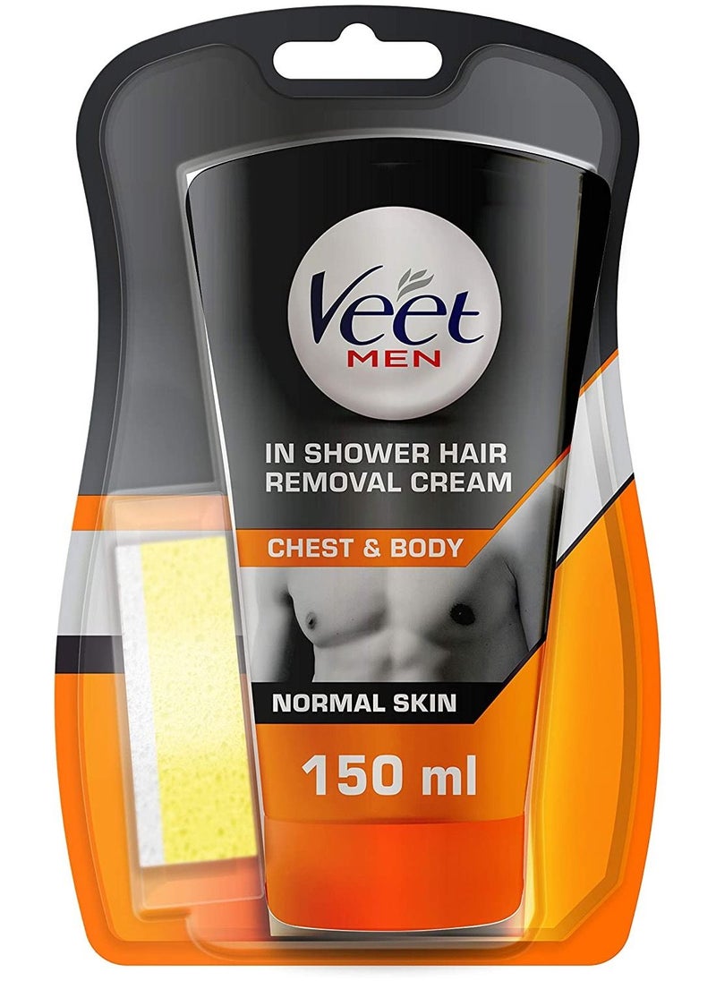 Veet Veet for Men In-Shower Hair Removal Cream for Normal Skin, 150ml  - Image 1