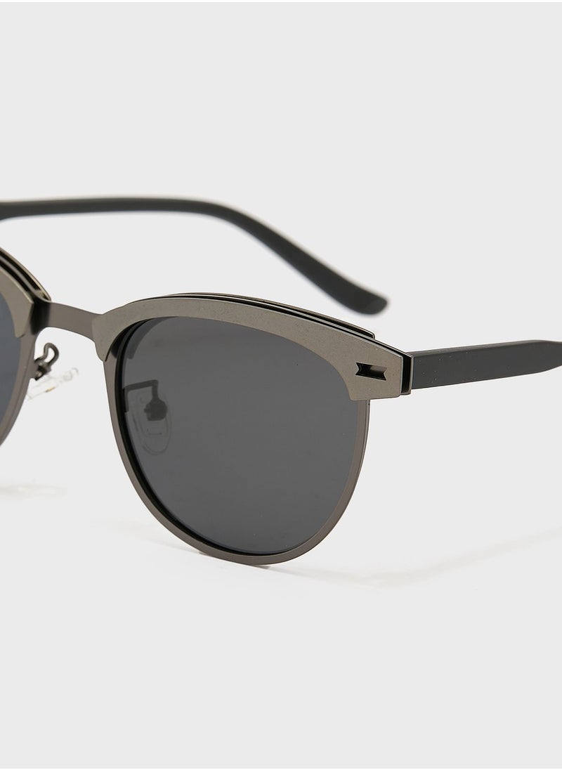 Seventy Five Polarized Clubmaster Sunglasses  - Image 3