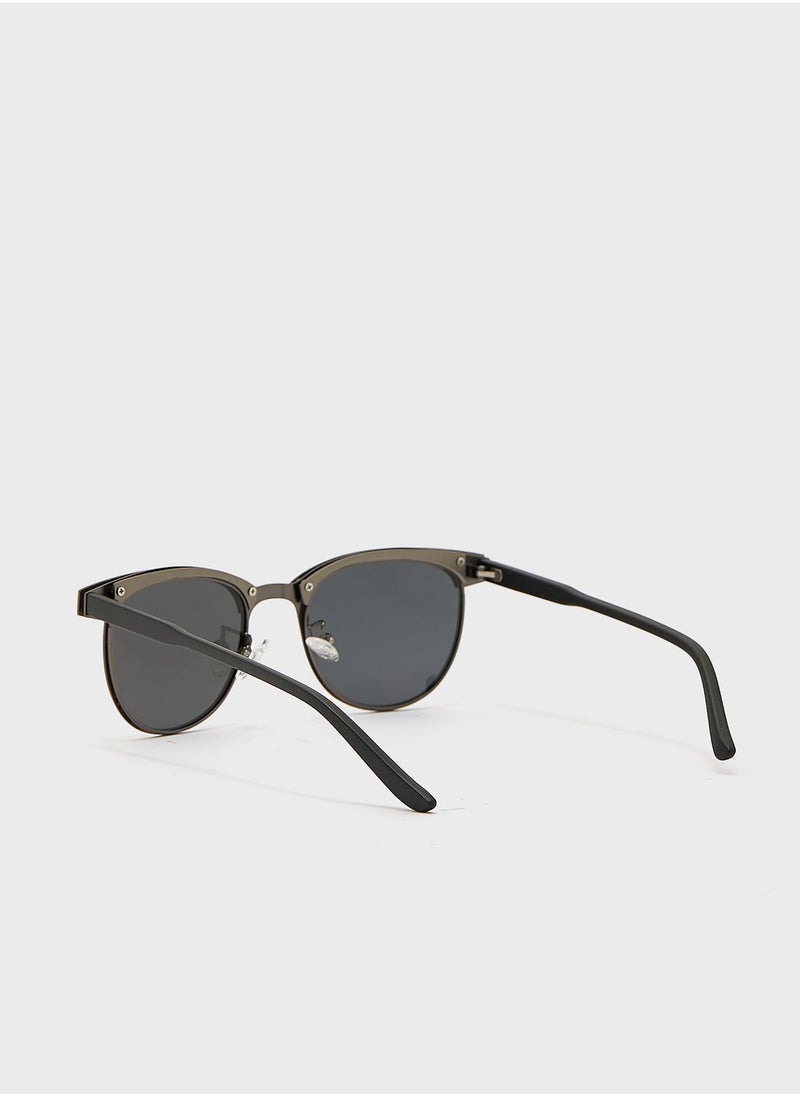 Seventy Five Polarized Clubmaster Sunglasses  - Image 2
