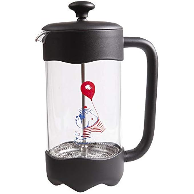 Biggdesign French Press Coffee And Tea Maker Borosilicate Glass Coffee Press Stainless Steel Filter Durable And Heat Resistant Black 1000 Ml 33 Oz 4 Cup - Image 1