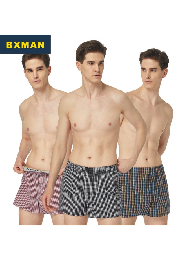 Bxman Loose Men's Underwear, Men's Boxer Briefs, Pure Cotton Woven Aro Pants, Men's Shorts, Men's Pajama Pants, 716 Set, 180xl - Image 1