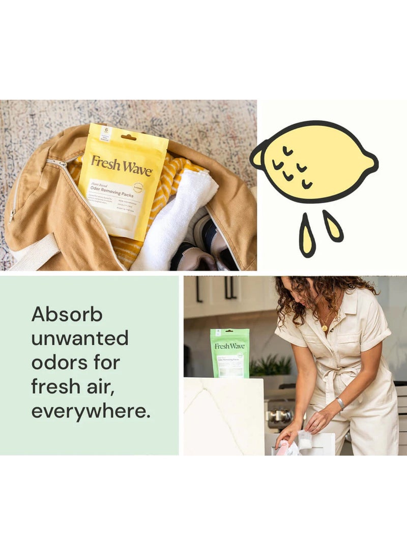 فريش ويف عبوات إزالة الروائح الكريهة بخلاصة الليمون النباتية، 102 غرام - Image 4