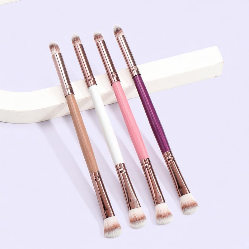 4 Pcs Dual End Eyeshadow Smudge Brush 2 in 1 Eyeshadow Brush Concealer Brush Soft Eyeshadow Applicators Double Sided Makeup Brushes Cosmetic Tool for Women Lady - Image 5