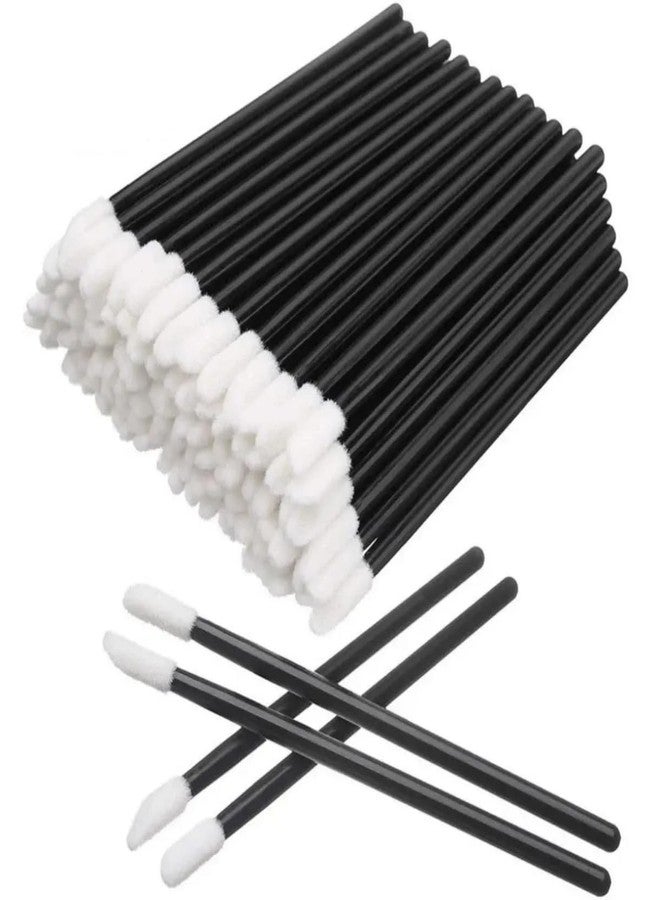 Sterling Disposable Lip Brush Pack of 50 | Lipstick & Lip Gloss Wands | Eyeshadow Brushes | Travel-Friendly Makeup Applicator Tool Kit | Black - Image 1
