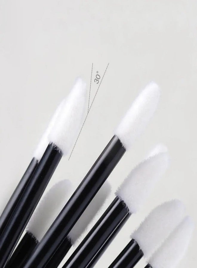 Sterling Disposable Lip Brush Pack of 50 | Lipstick & Lip Gloss Wands | Eyeshadow Brushes | Travel-Friendly Makeup Applicator Tool Kit | Black - Image 2