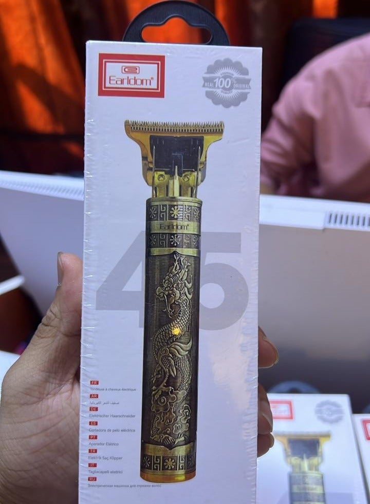 Earldom Electric Hair Clipper – Dragon Design, All-Metal Shell, Lightweight Cordless Trimmer