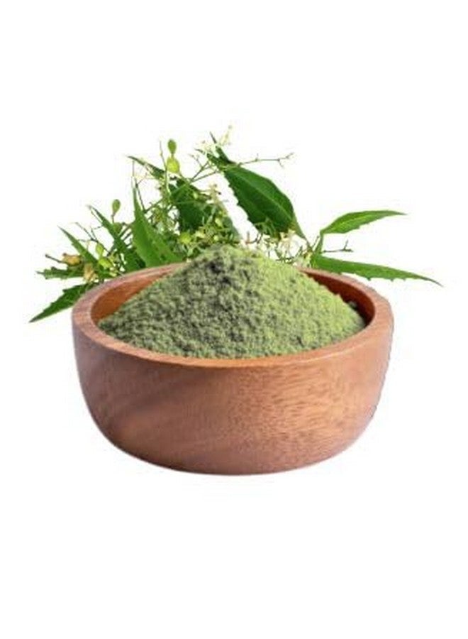Natural Neem Powder in Wooden Bowl, 100% Pure Traditional Ayurvedic Herb - Image 1