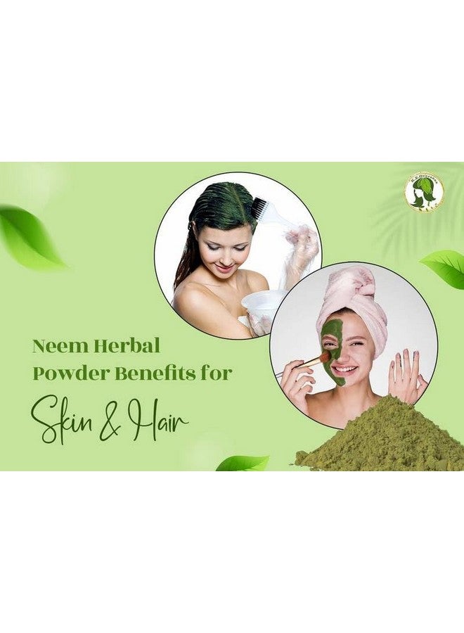Natural Neem Powder in Wooden Bowl, 100% Pure Traditional Ayurvedic Herb - Image 3