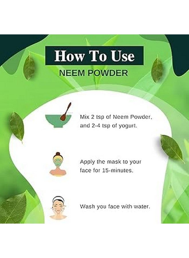 Natural Neem Powder in Wooden Bowl, 100% Pure Traditional Ayurvedic Herb - Image 2