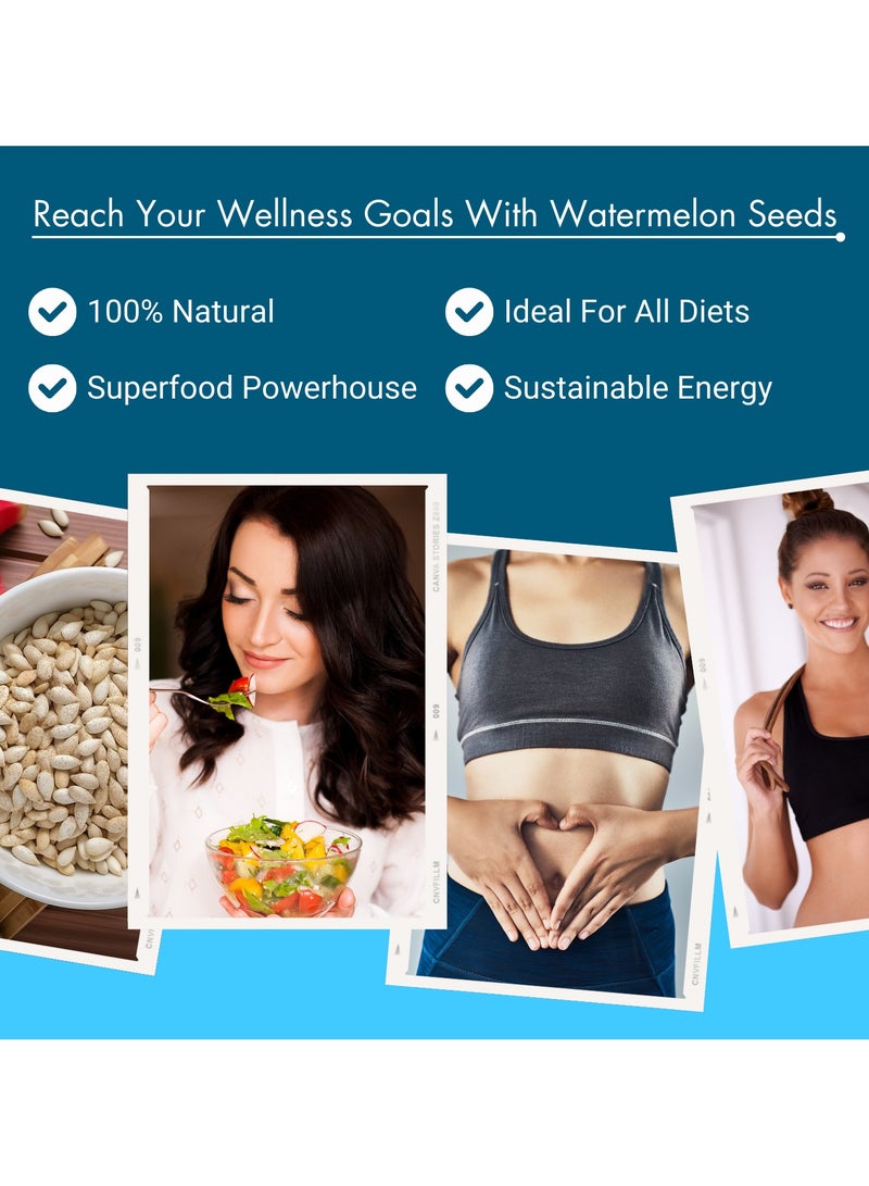 Bliss of Earth Watermelon Seeds 600g | Edible Melon Seeds for Roasting & Snacking | Crunchy Natural Seeds | Plant Protein Snack | Salad Topping, Trail Mix & Cooking Ingredient - Image 5