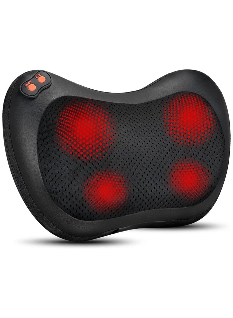 Generic Pillow Neck Massager with Heat, Back Massage Pillow with Heat, Electric Neck Massage Pillow with Deep Tissue Kneading, Massager for Legs, Shoulder, Muscle Pain Relief - Image 1